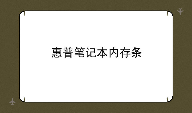 惠普笔记本内存条