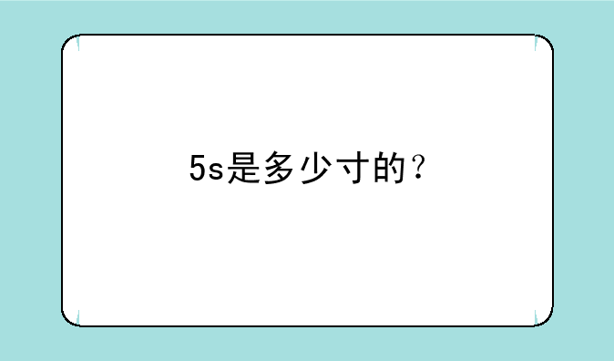 5s是多少寸的？