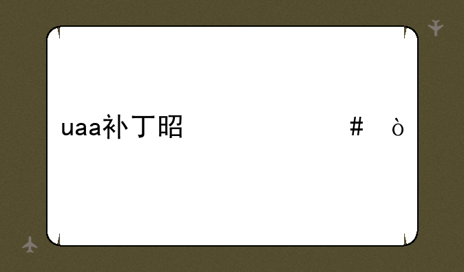 uaa补丁是什么？