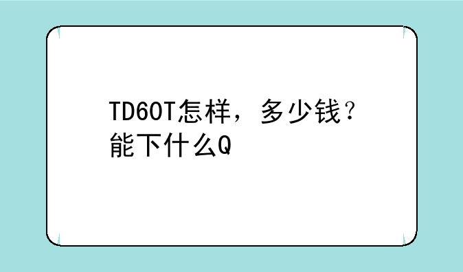 TD60T怎样，多少钱？能下什么Q