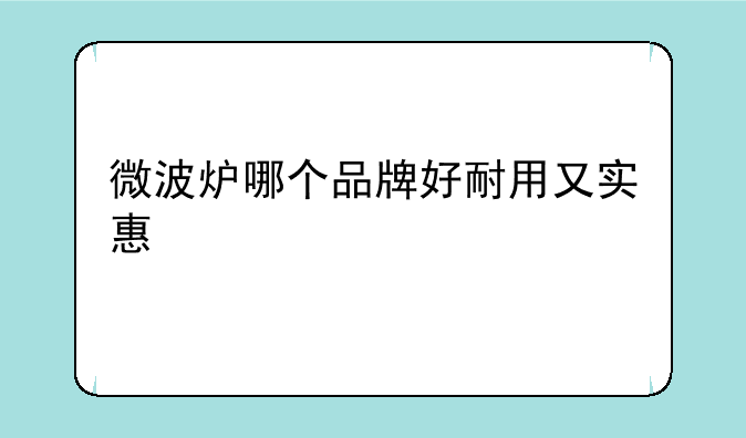 微波炉哪个品牌好耐用又实惠