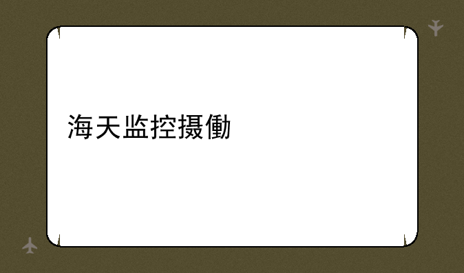 海天监控摄像头价格