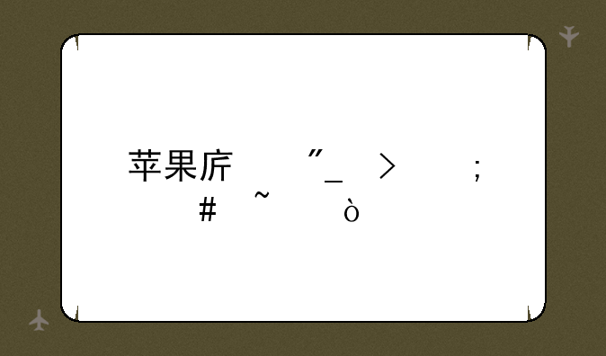 苹果序列号怎么查？