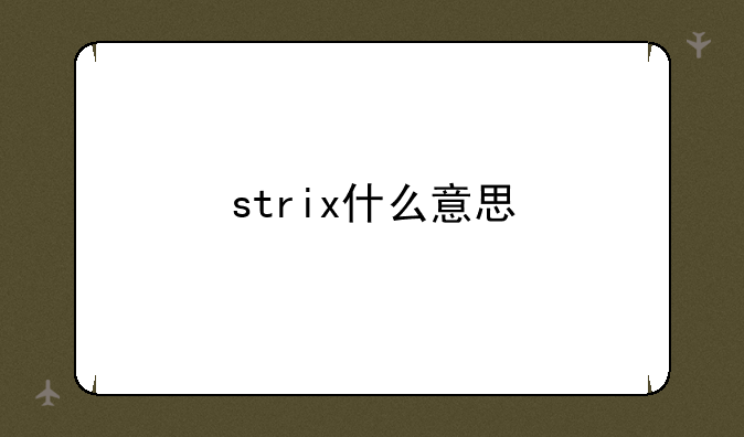 strix什么意思