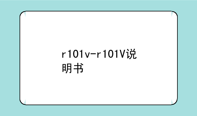 r101v-r101V说明书