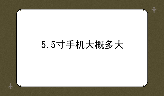 5.5寸手机大概多大