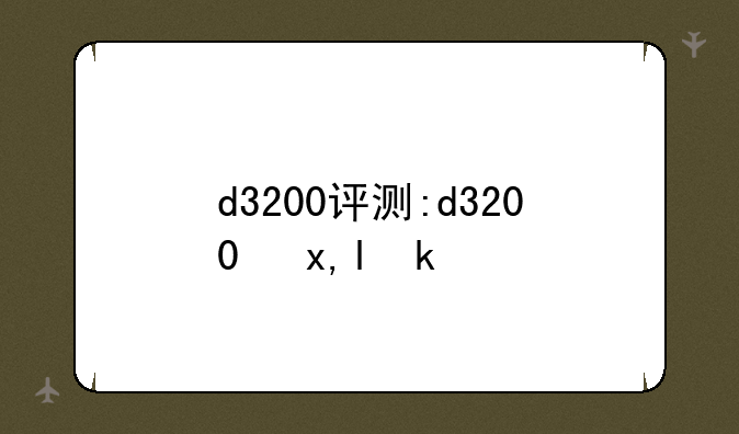 d3200评测:d3200参数