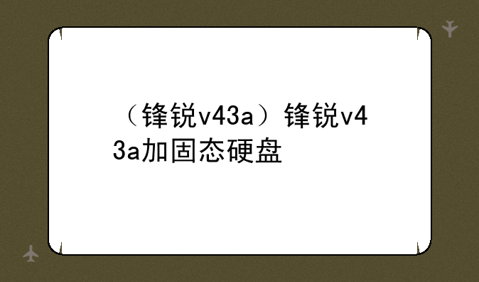 （锋锐v43a）锋锐v43a加固态硬盘