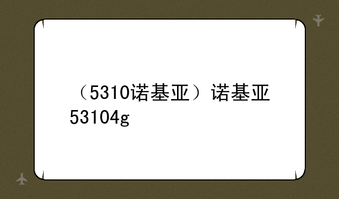 （5310诺基亚）诺基亚53104g