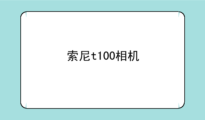 索尼t100相机