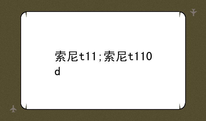 索尼t11;索尼t110d