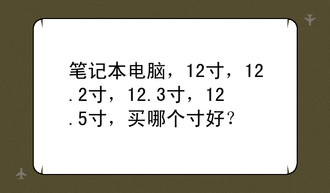 笔记本电脑，12寸，12.2寸，12.3寸，12.5寸，买哪个寸好？