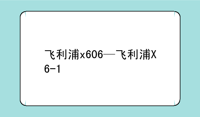 飞利浦x606—飞利浦X6-1
