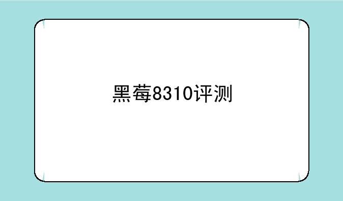 黑莓8310评测