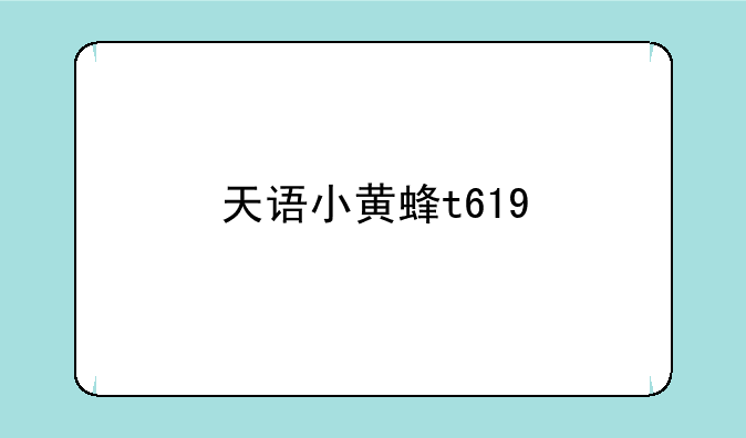 天语小黄蜂t619