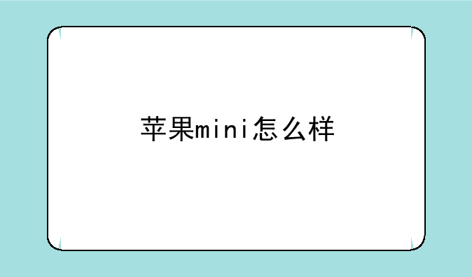 苹果mini怎么样